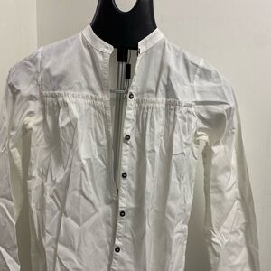 Burberry White Shirt with Black Trim